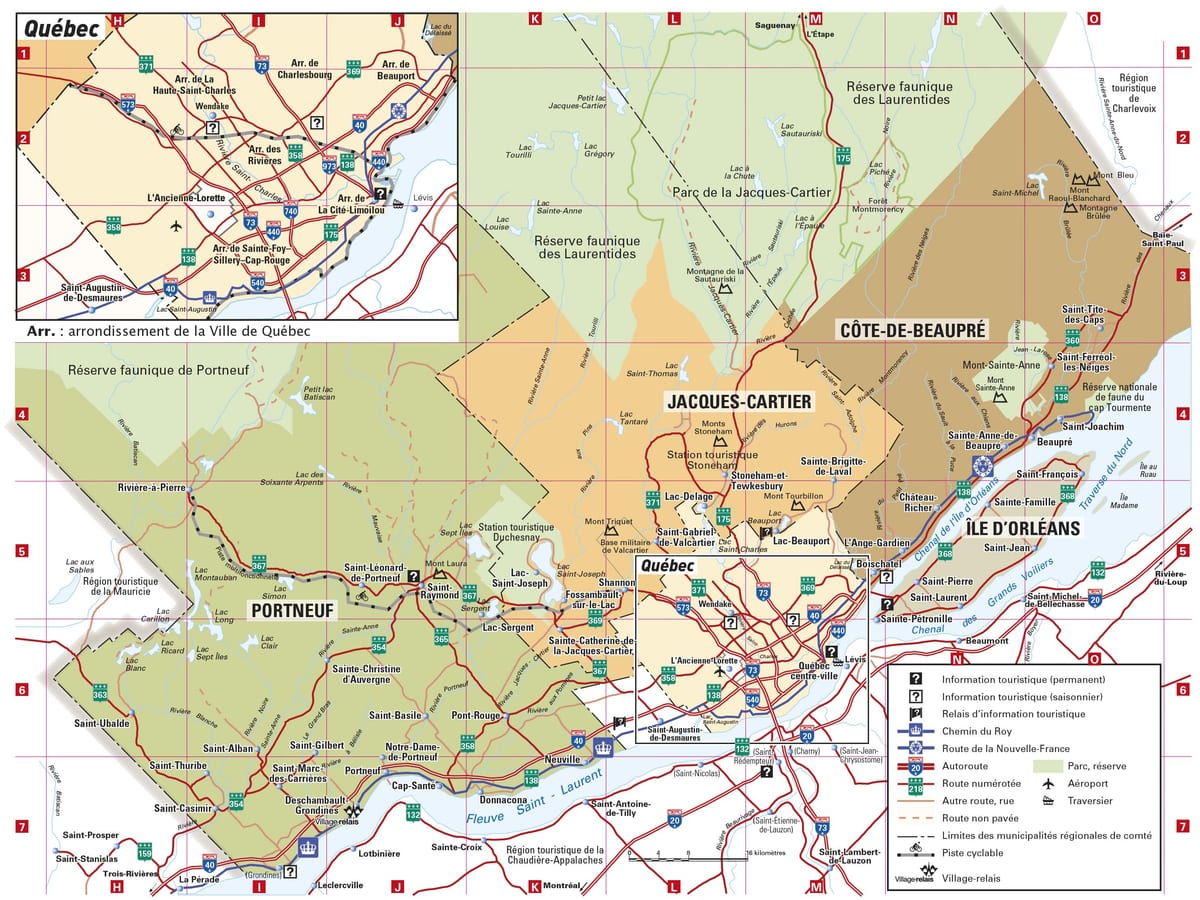 Şəhərin xəritəsi Quebec
