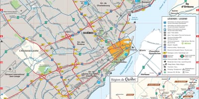 Şəhərin xəritəsi Quebec 