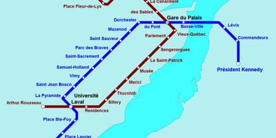 Quebec metro xəritəsi 